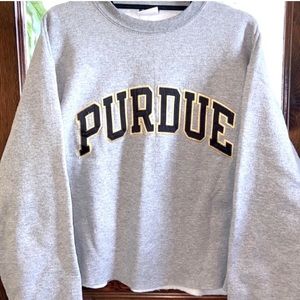 purdue university champion cropped crewneck sweatshirt